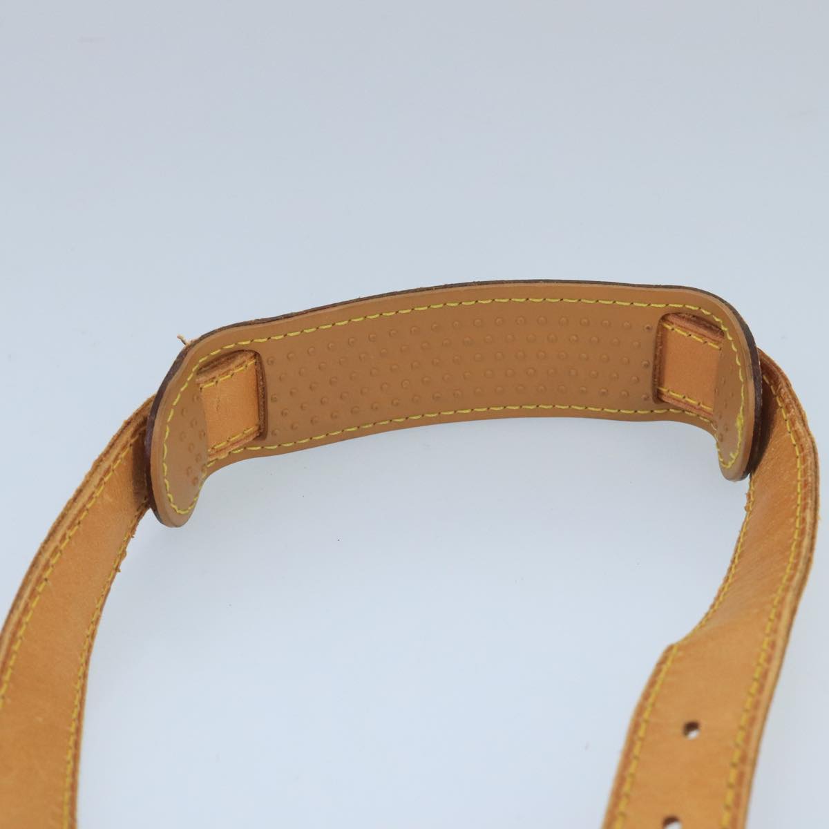 LOUIS VUITTON Adjustable Shoulder Strap Leather 35.4""""""""-43.3"""""""" Beige Auth 100134