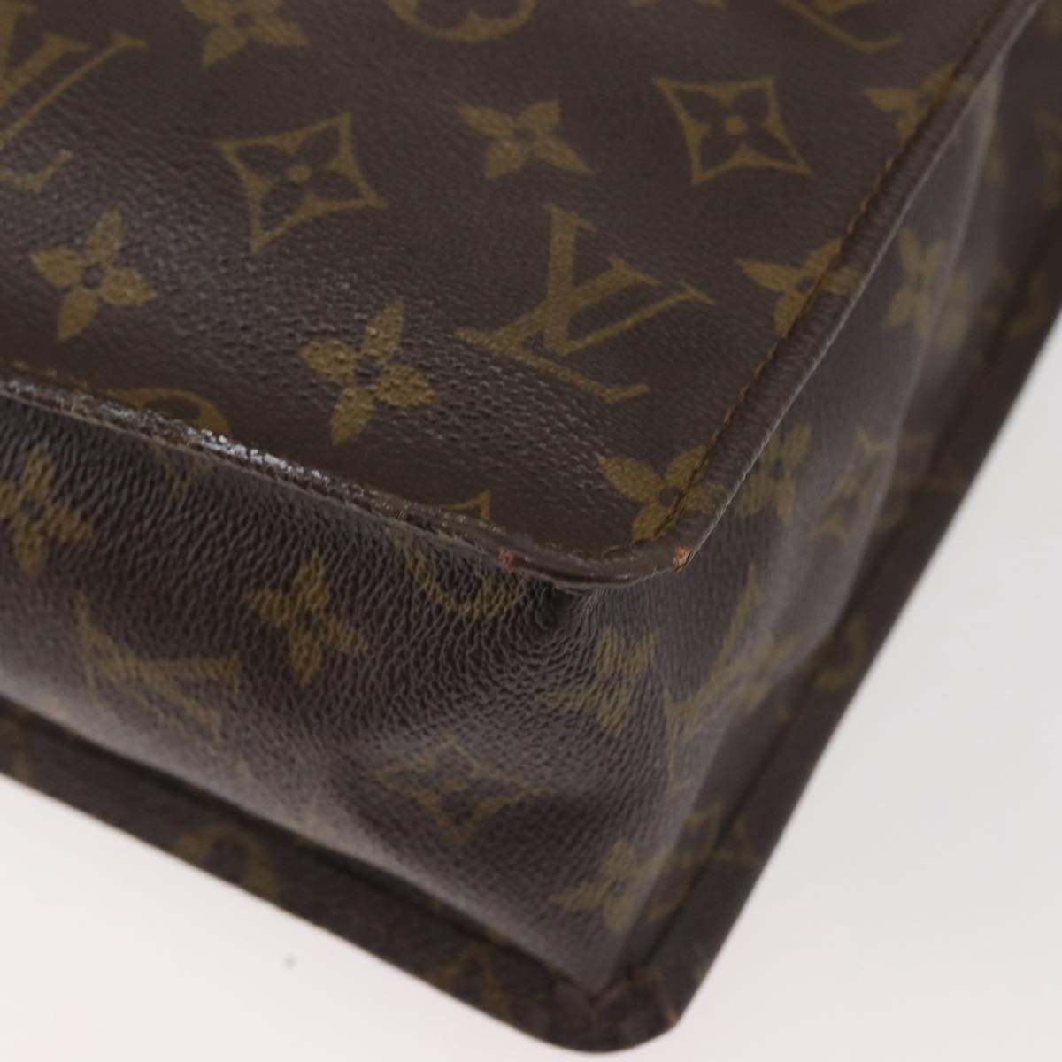 LOUIS VUITTON Monogram Sac Plat Hand Bag M51140 LV Auth 100449