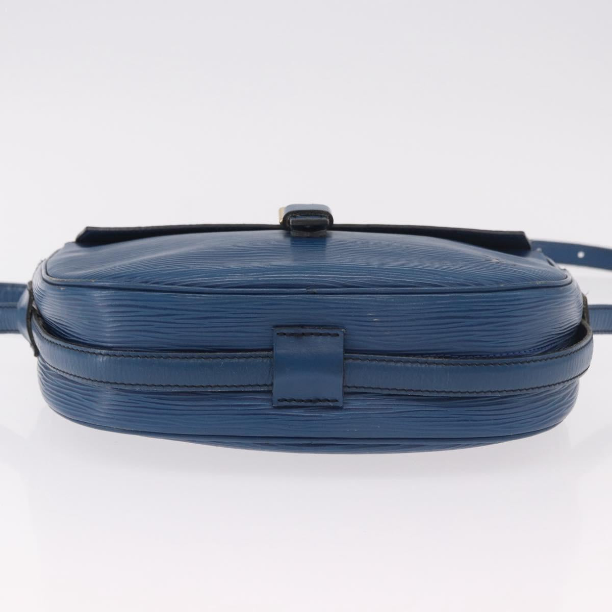 LOUIS VUITTON Epi June Feuille Shoulder Bag Blue M52155 LV Auth 100474