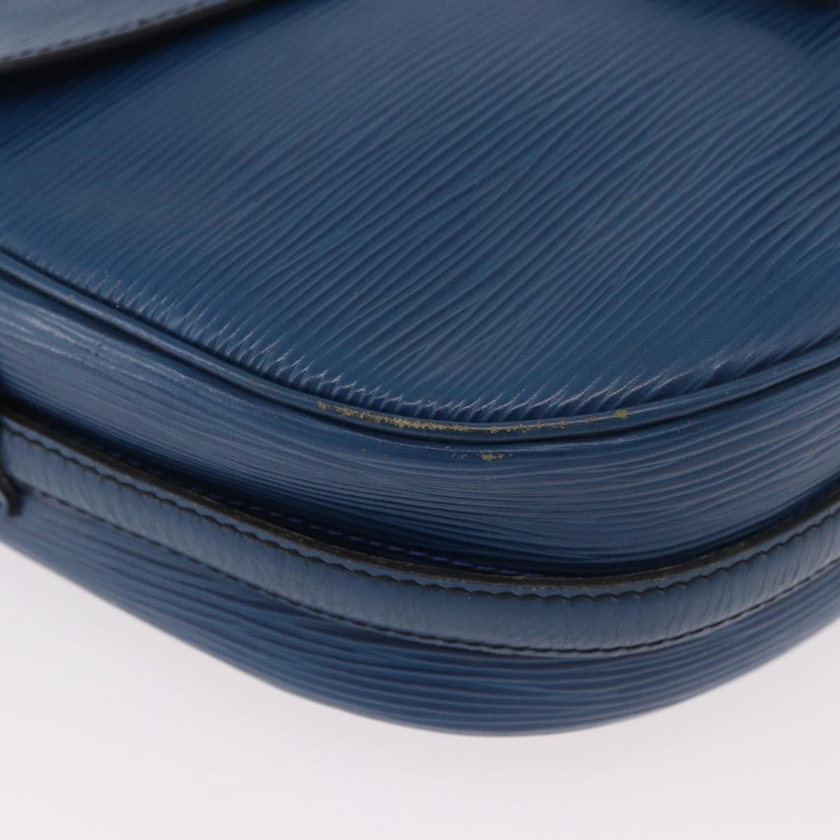 LOUIS VUITTON Epi June Feuille Shoulder Bag Blue M52155 LV Auth 100474