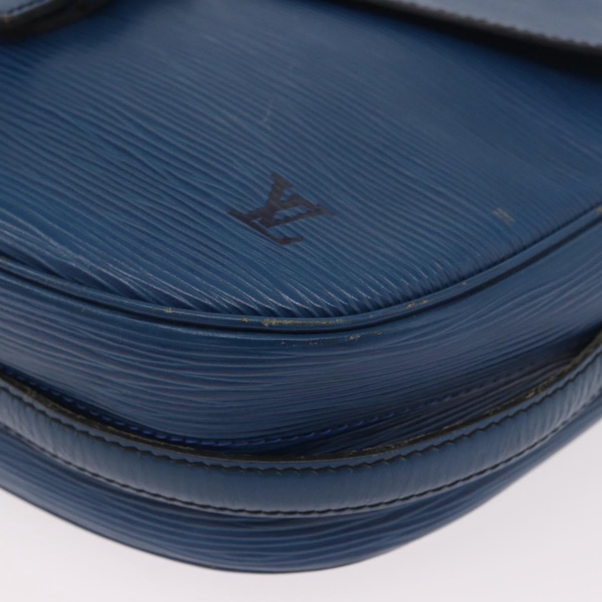 LOUIS VUITTON Epi June Feuille Shoulder Bag Blue M52155 LV Auth 100474