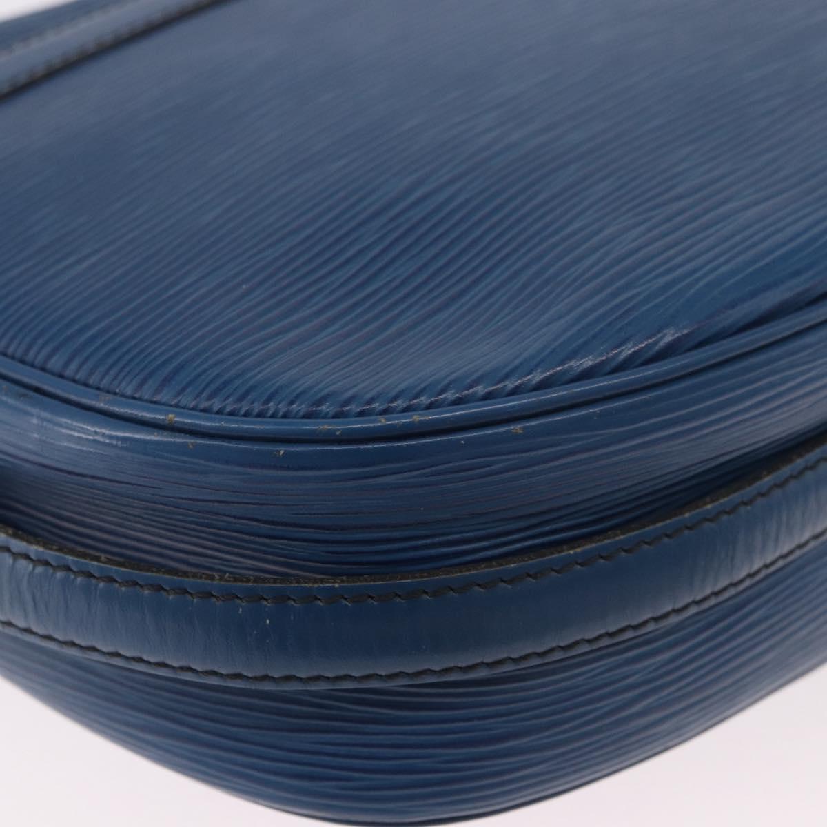 LOUIS VUITTON Epi June Feuille Shoulder Bag Blue M52155 LV Auth 100474