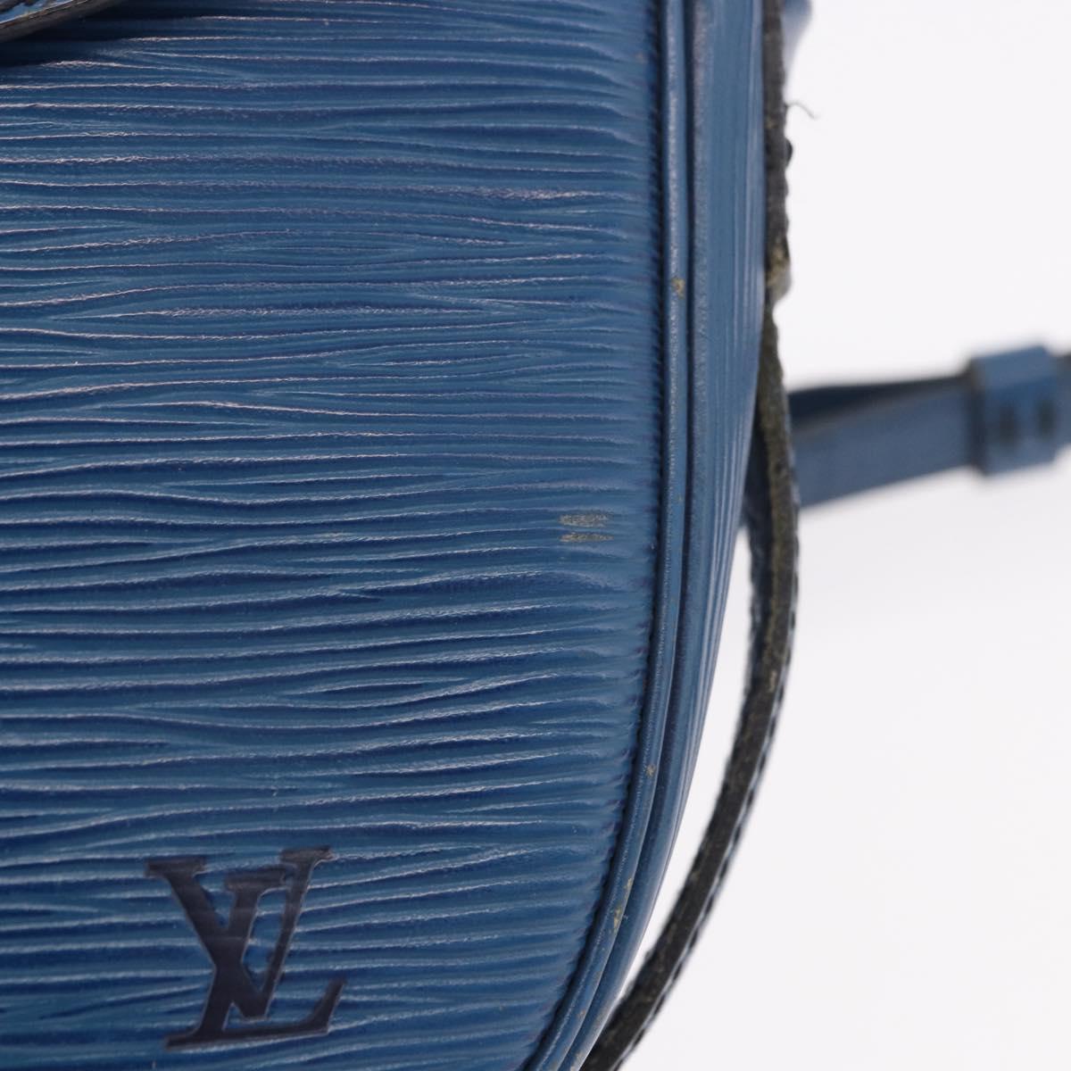LOUIS VUITTON Epi June Feuille Shoulder Bag Blue M52155 LV Auth 100474