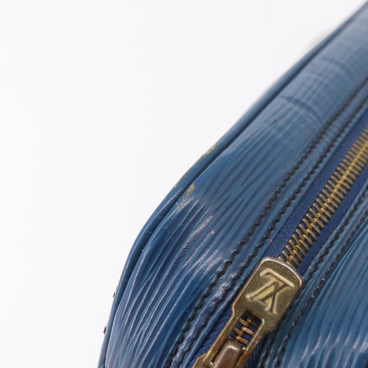 LOUIS VUITTON Epi June Feuille Shoulder Bag Blue M52155 LV Auth 100474