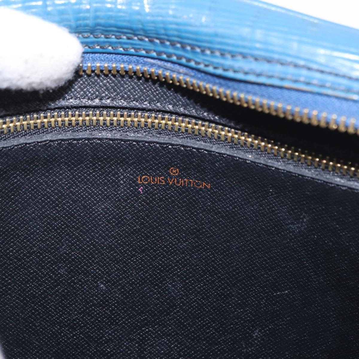 LOUIS VUITTON Epi June Feuille Shoulder Bag Blue M52155 LV Auth 100474