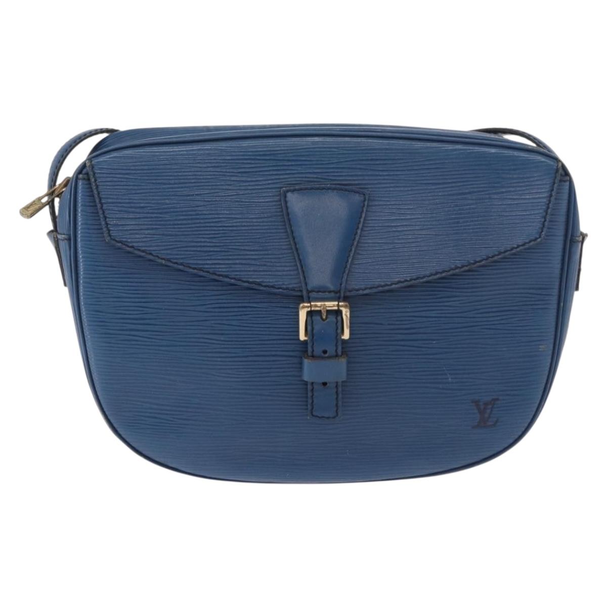 LOUIS VUITTON Epi June Feuille Shoulder Bag Blue M52155 LV Auth 100474
