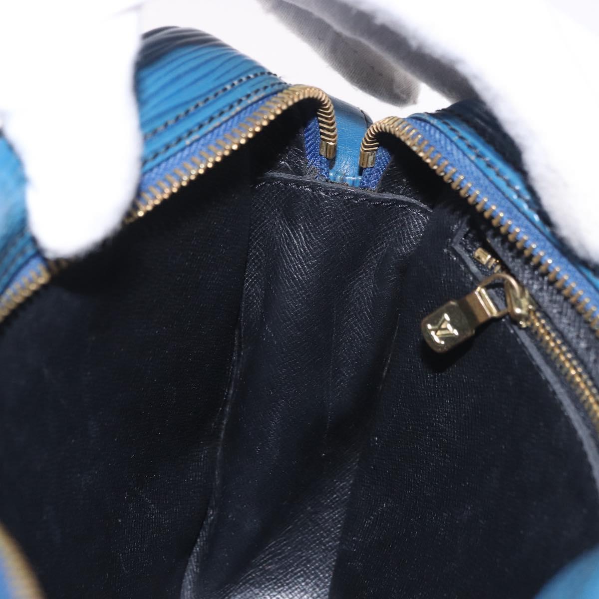 LOUIS VUITTON Epi June Feuille Shoulder Bag Blue M52155 LV Auth 100474