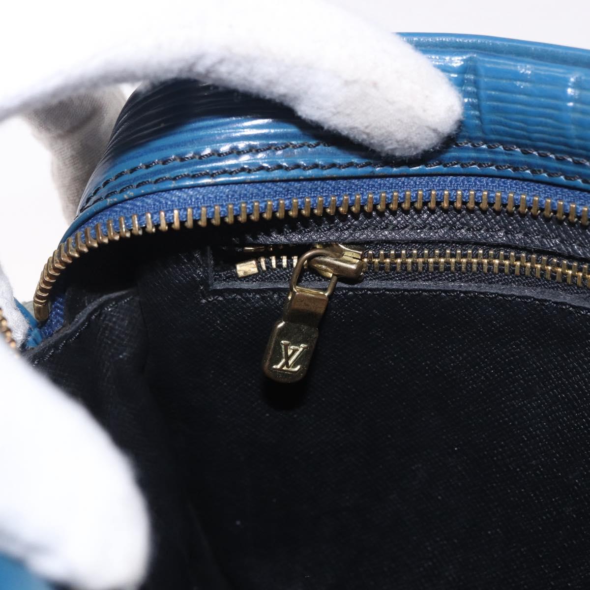 LOUIS VUITTON Epi June Feuille Shoulder Bag Blue M52155 LV Auth 100474