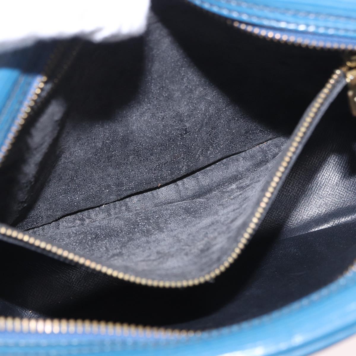 LOUIS VUITTON Epi June Feuille Shoulder Bag Blue M52155 LV Auth 100474
