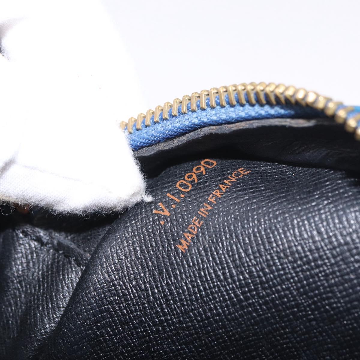 LOUIS VUITTON Epi June Feuille Shoulder Bag Blue M52155 LV Auth 100474