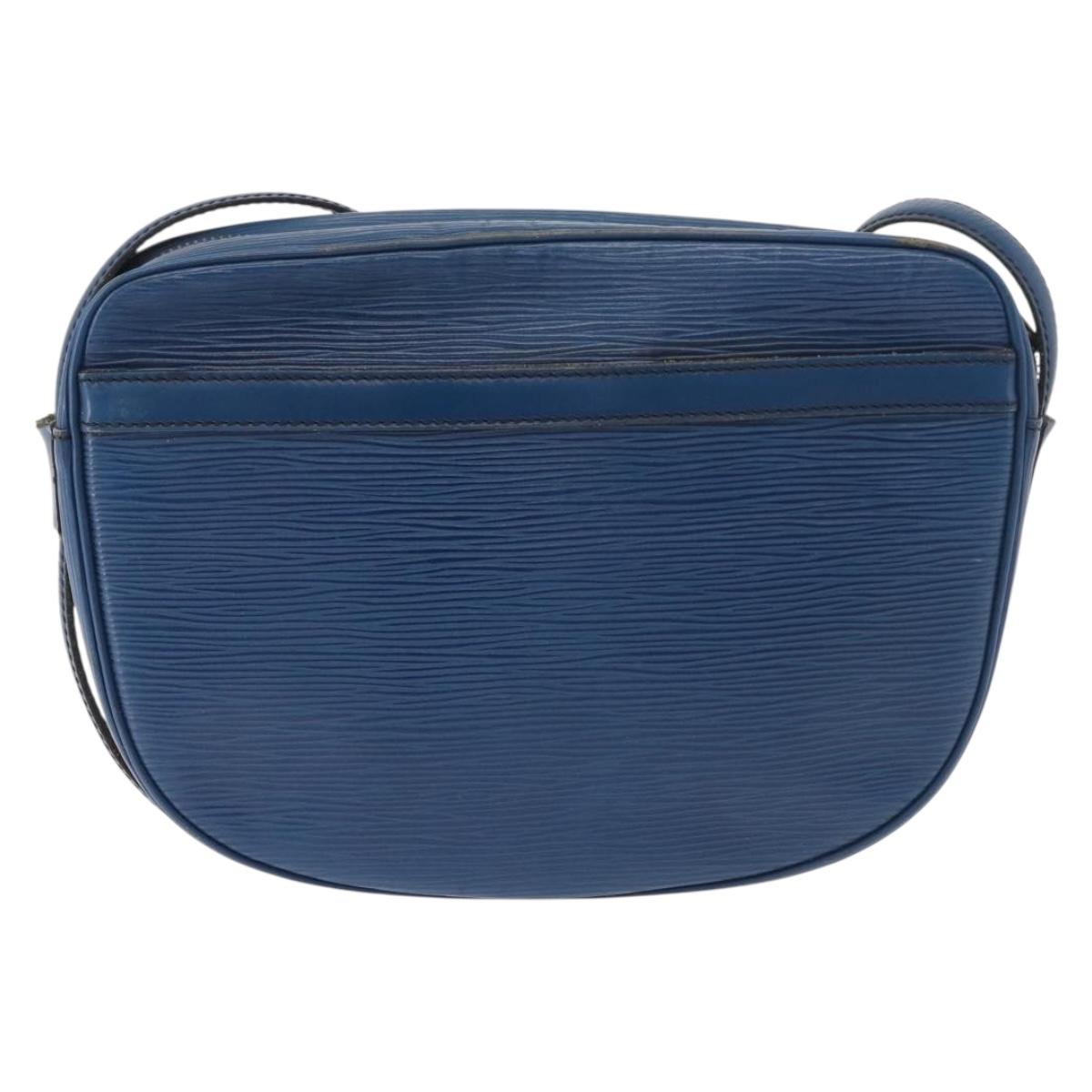 LOUIS VUITTON Epi June Feuille Shoulder Bag Blue M52155 LV Auth 100474