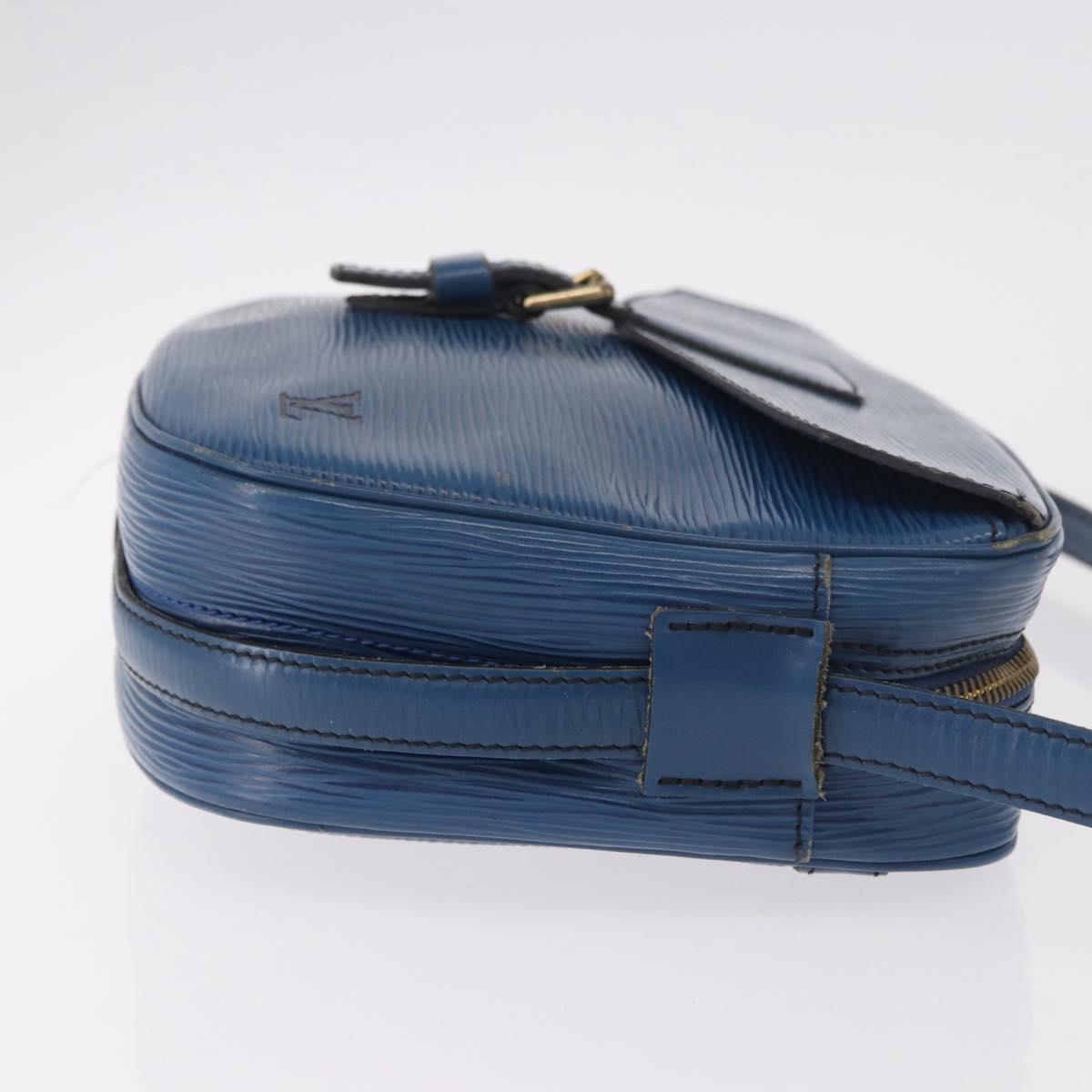 LOUIS VUITTON Epi June Feuille Shoulder Bag Blue M52155 LV Auth 100474