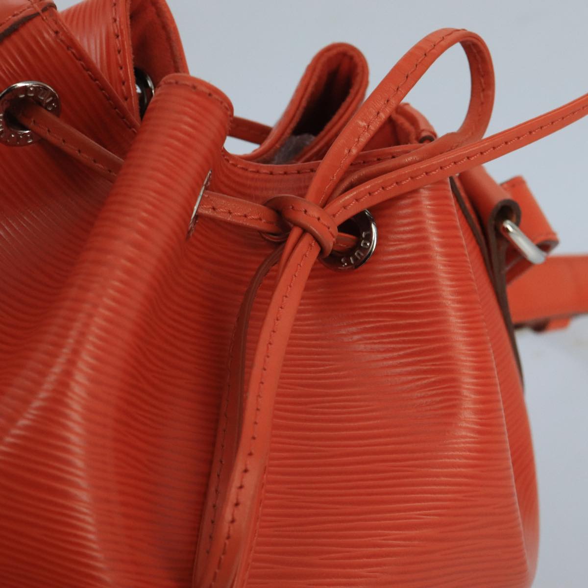 LOUIS VUITTON Epi Noe BB Shoulder Bag Orange Pimon M40847 LV Auth 100483V