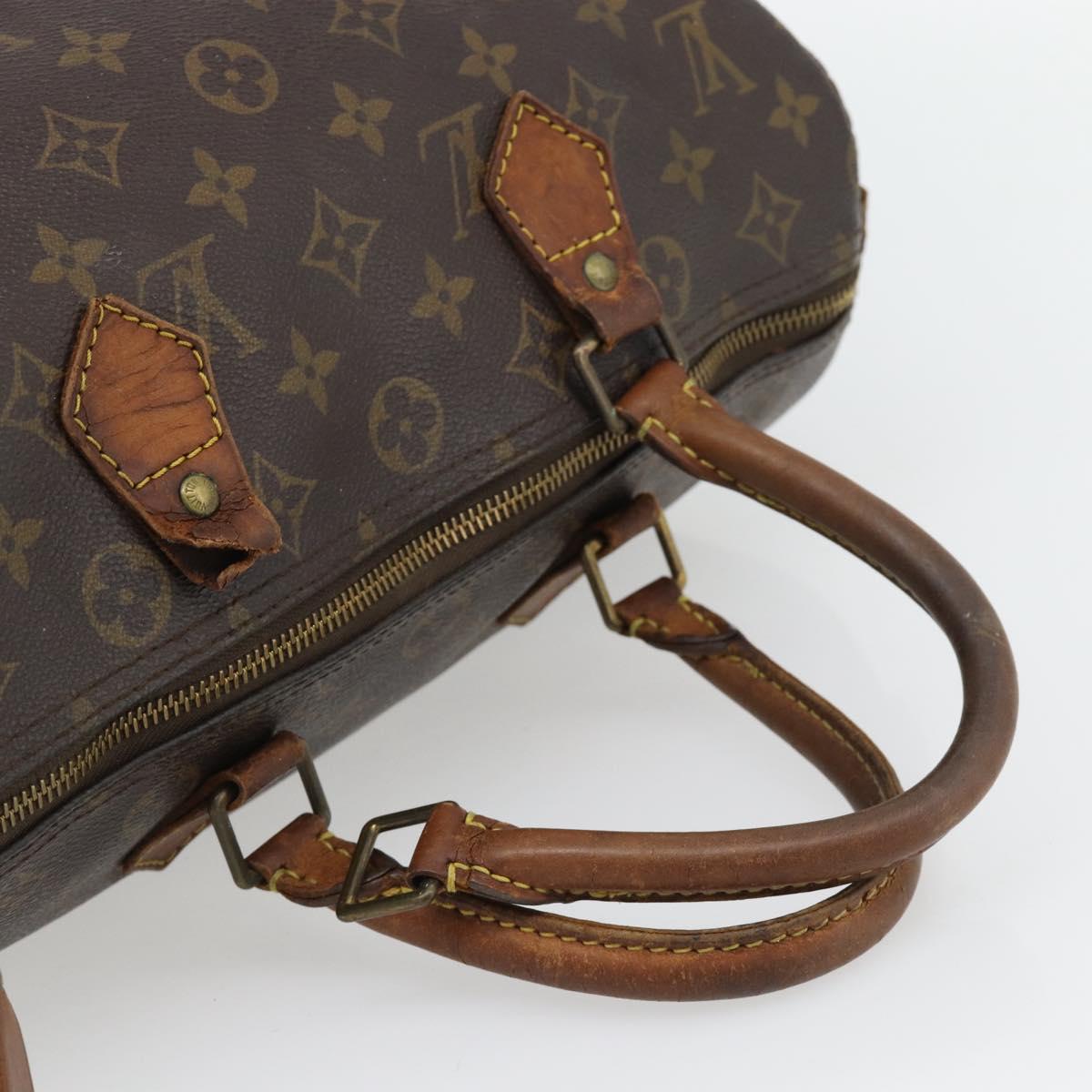 LOUIS VUITTON Monogram Speedy 30 Hand Bag M41526 LV Auth 100527