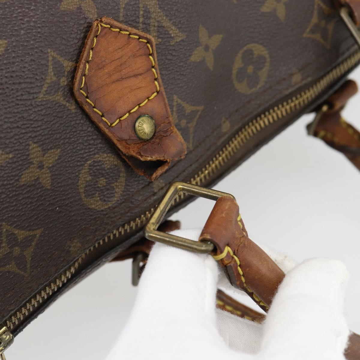 LOUIS VUITTON Monogram Speedy 30 Hand Bag M41526 LV Auth 100527
