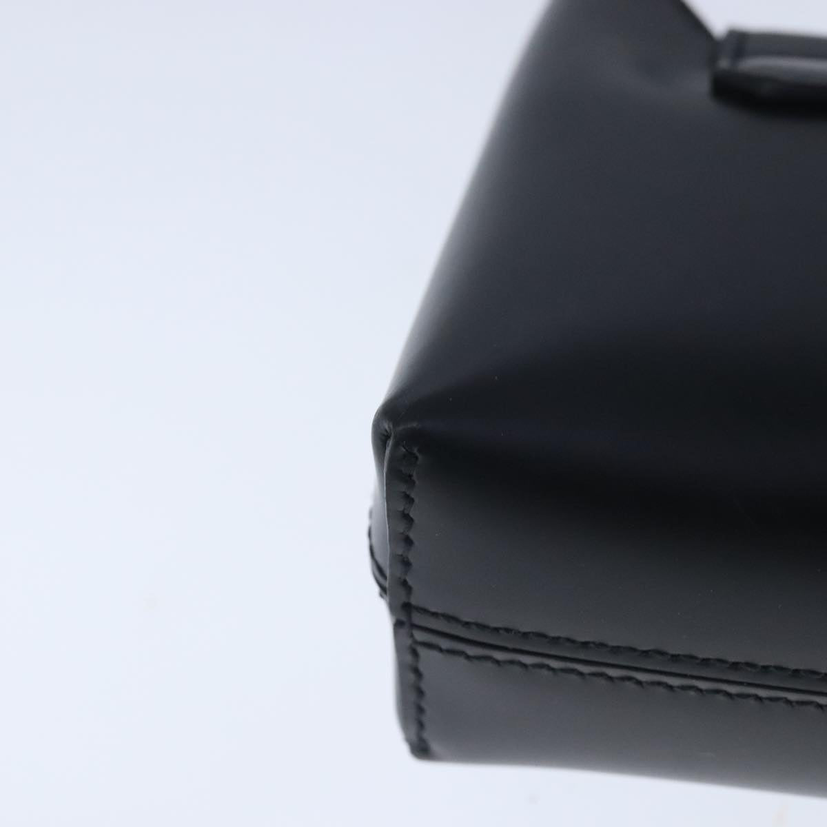 Salvatore Ferragamo Gancini Hand Bag Leather Black Auth 100624V
