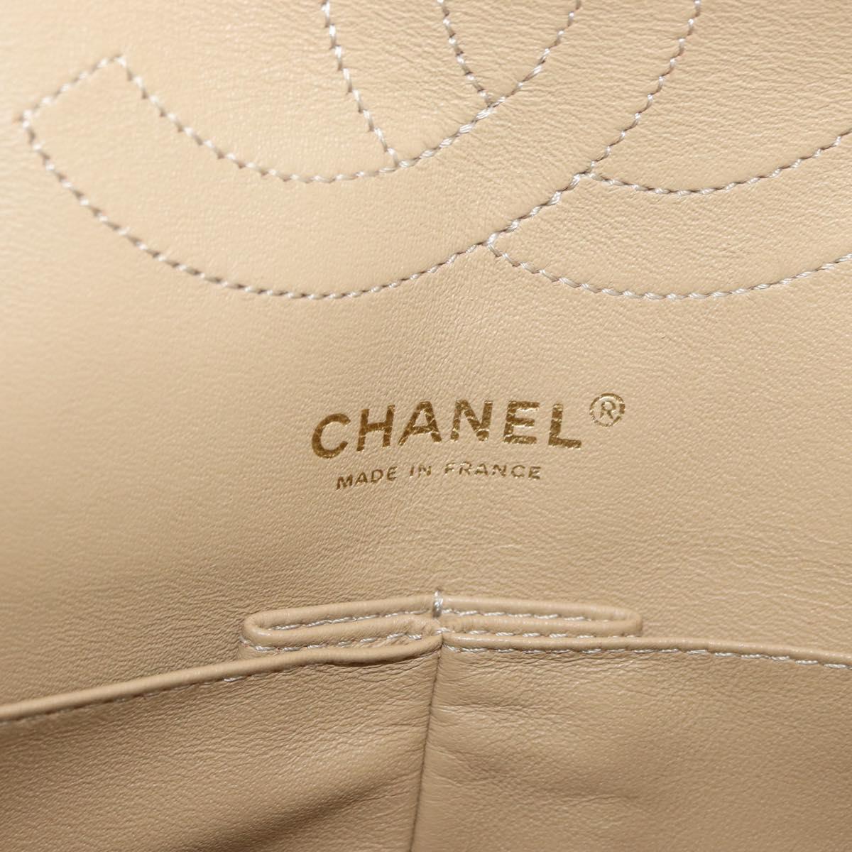 CHANEL Matelasse Chain Shoulder Bag Patent leather Yellow Gold CC Auth 100721