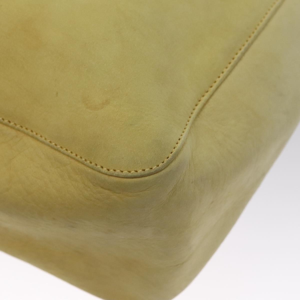 Salvatore Ferragamo Shoulder Bag Suede Yellow Auth 100746