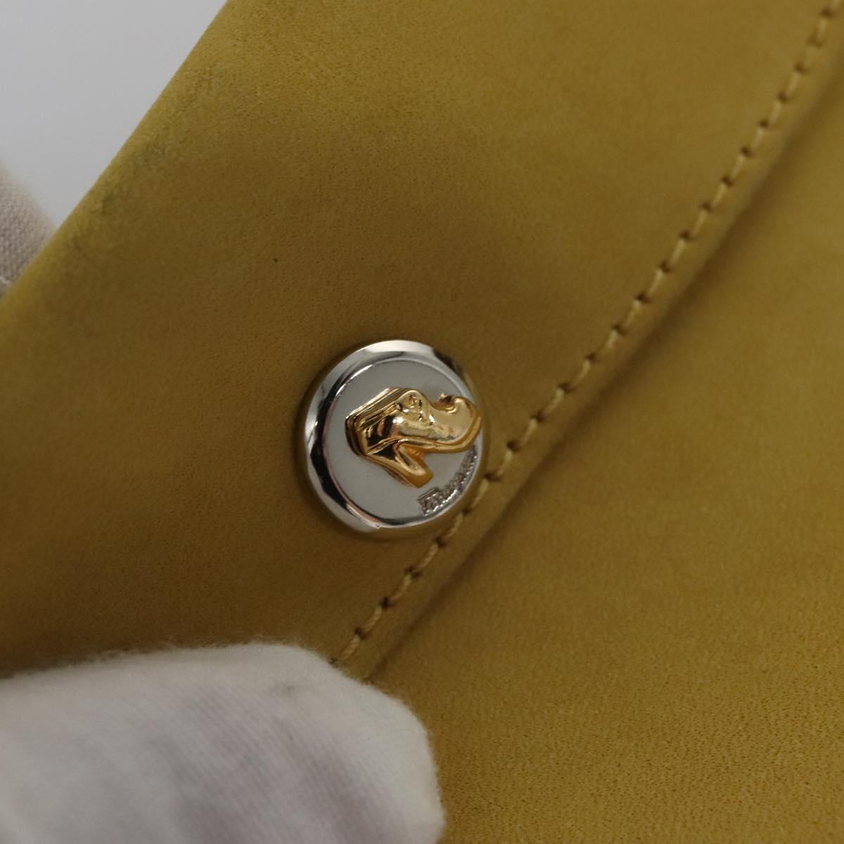 Salvatore Ferragamo Shoulder Bag Suede Yellow Auth 100746