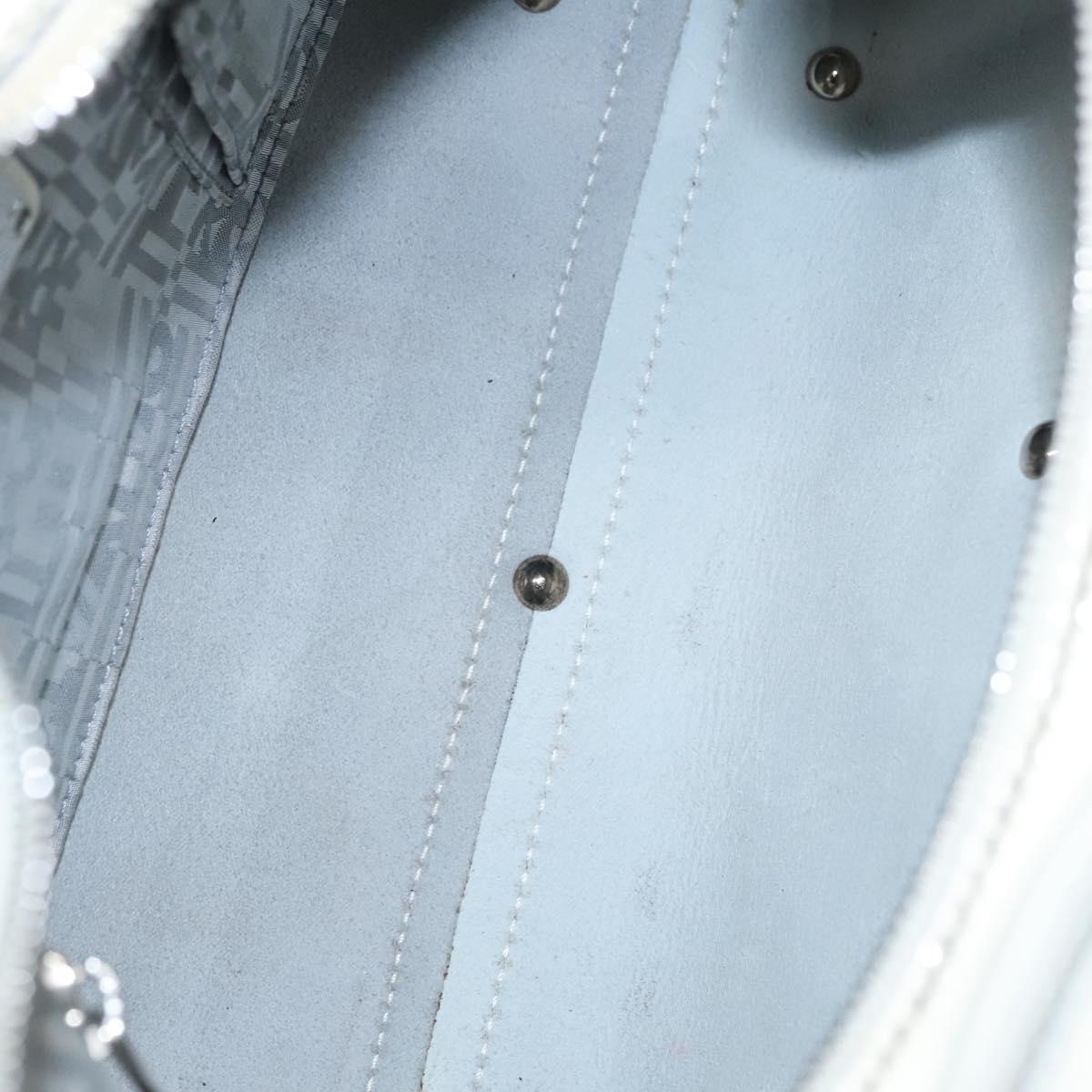 Salvatore Ferragamo Shoulder Bag Enamel White Auth 100748