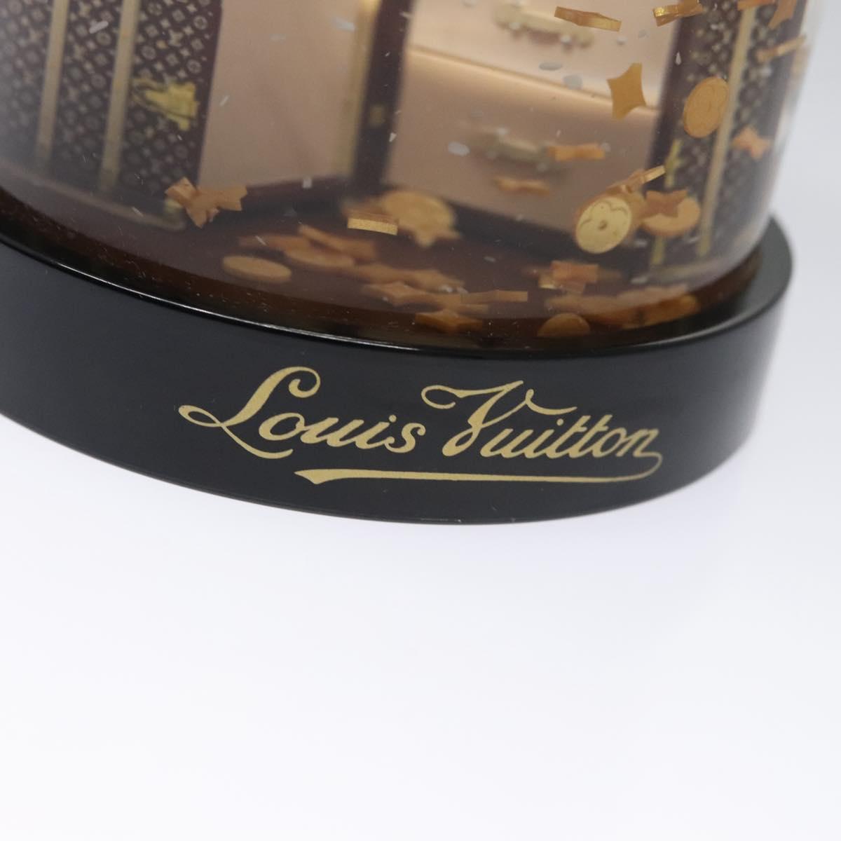 LOUIS VUITTON Wardrobe Trunk Snow Globe 2009 limited year Clear LV Auth 100750M