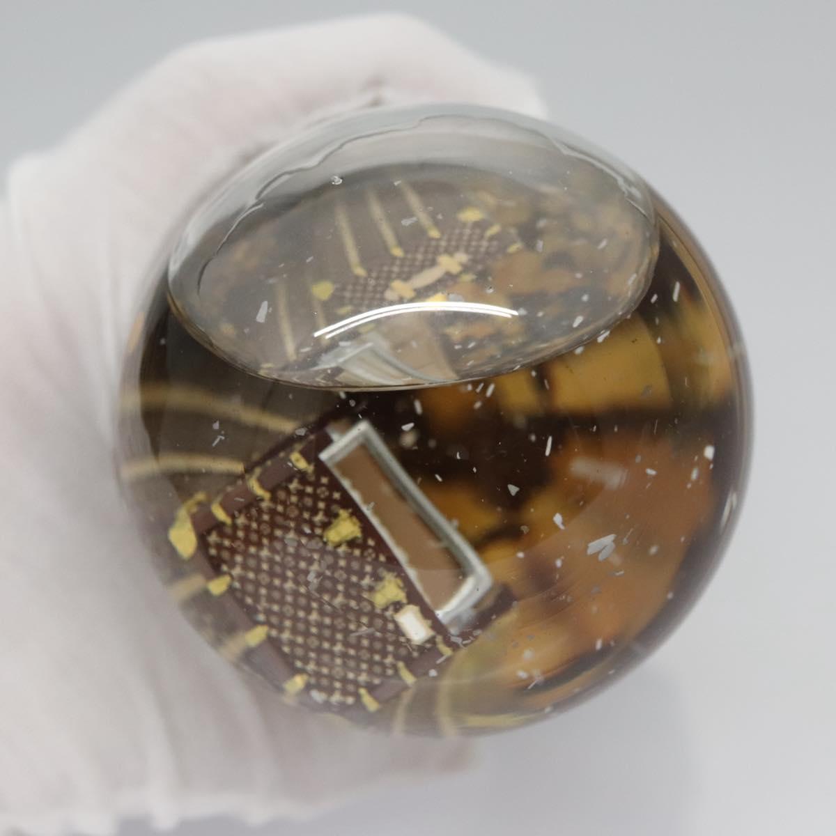 LOUIS VUITTON Wardrobe Trunk Snow Globe 2009 limited year Clear LV Auth 100750M