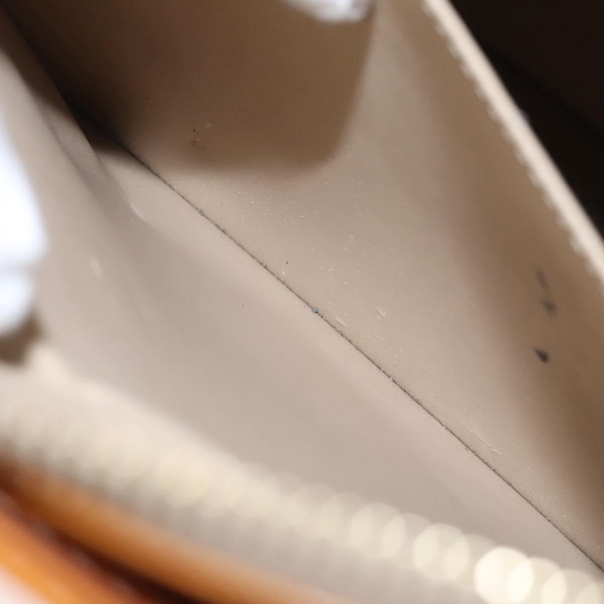 LOUIS VUITTON Monogram Vernis Columbus Tote Bag Beige M91023 LV Auth 100753