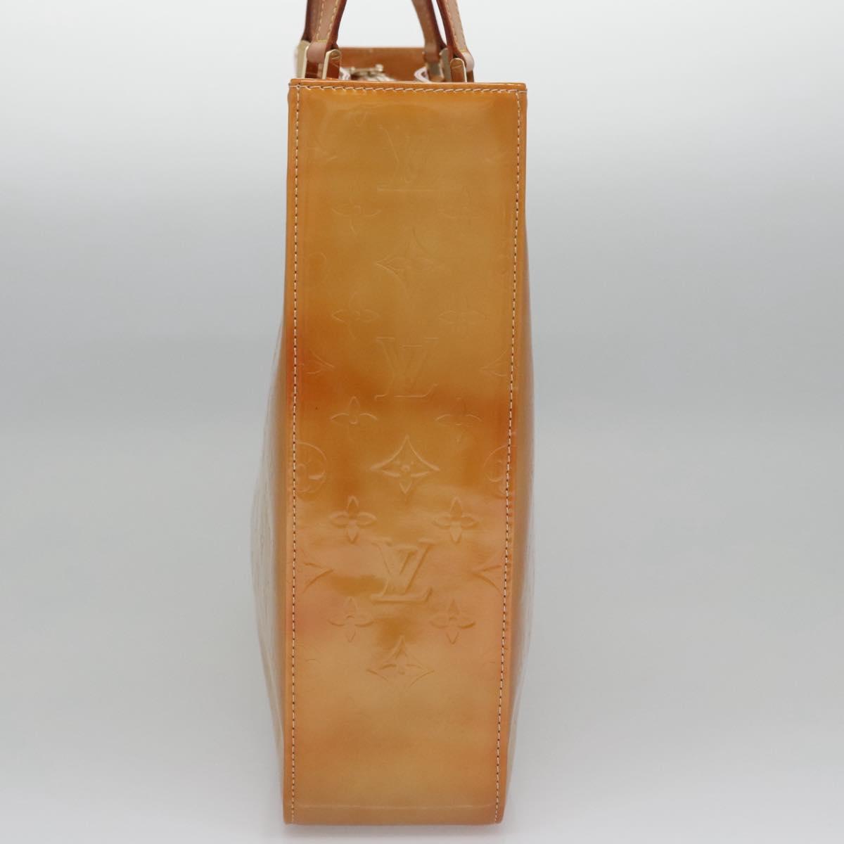 LOUIS VUITTON Monogram Vernis Columbus Tote Bag Beige M91023 LV Auth 100753