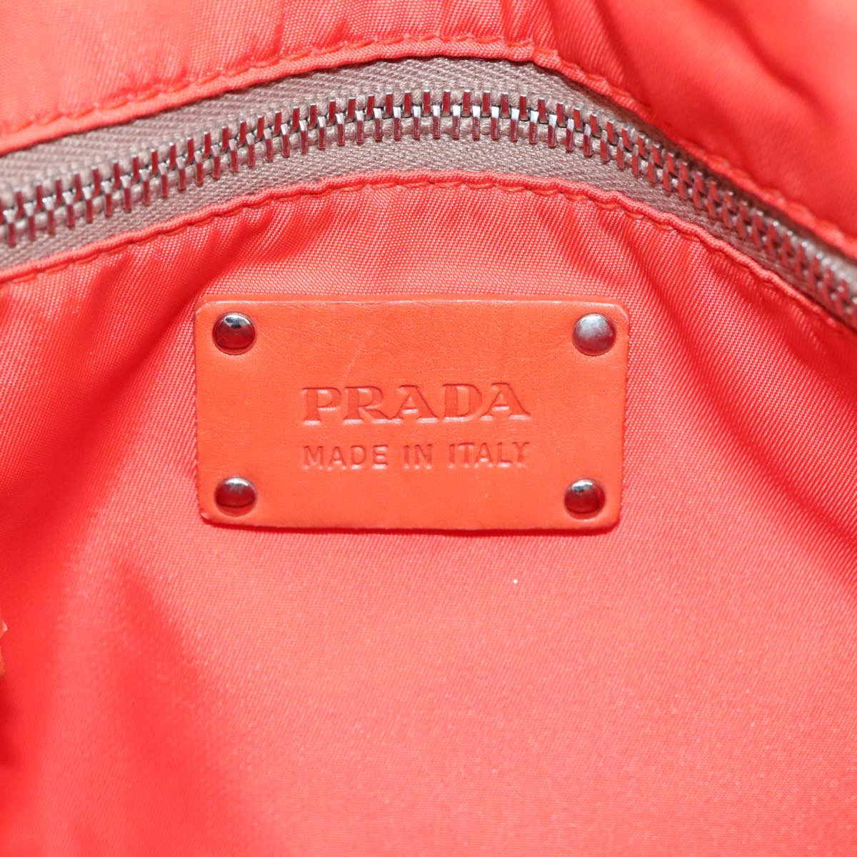 PRADA Hand Bag Nylon Yellow Auth 100865