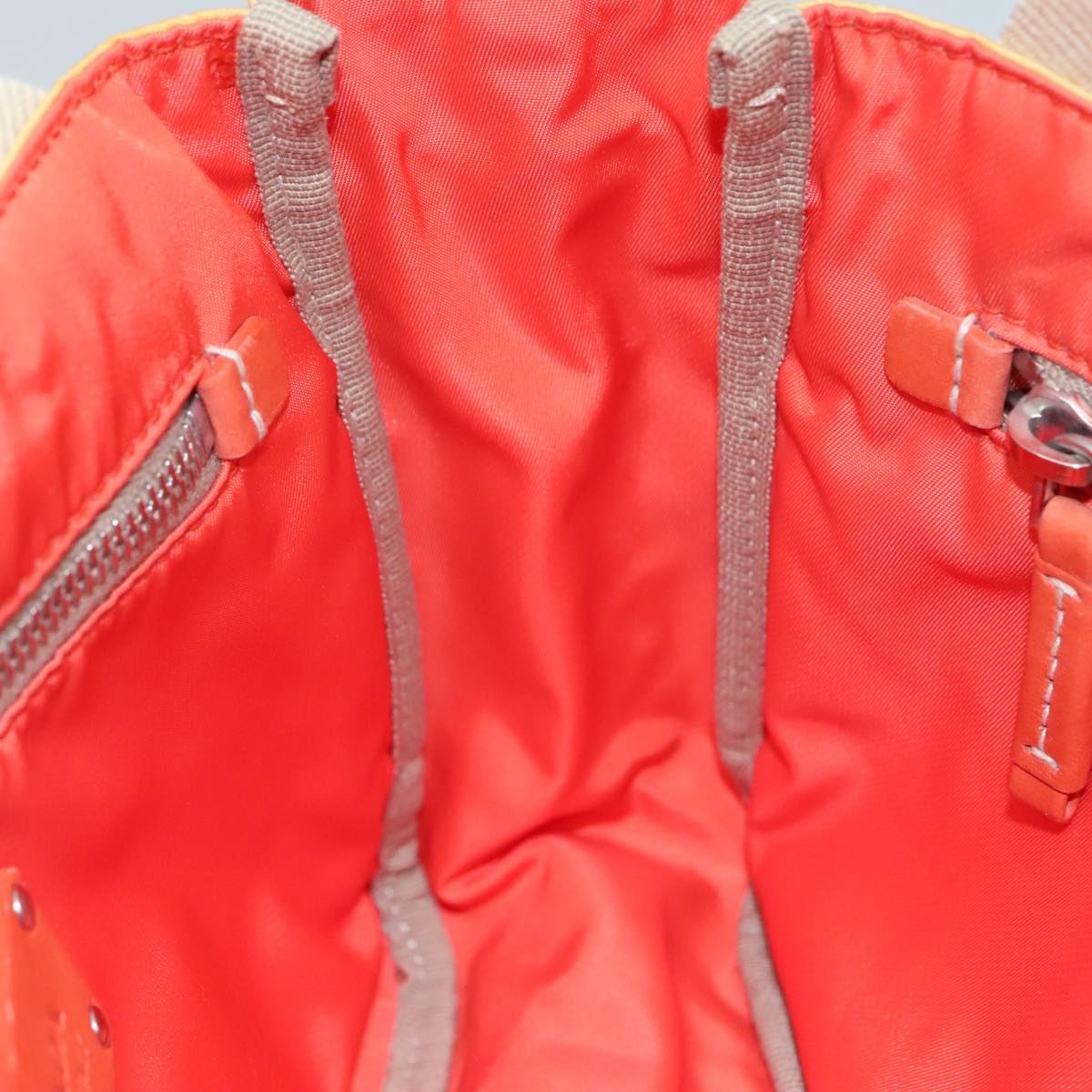 PRADA Hand Bag Nylon Yellow Auth 100865