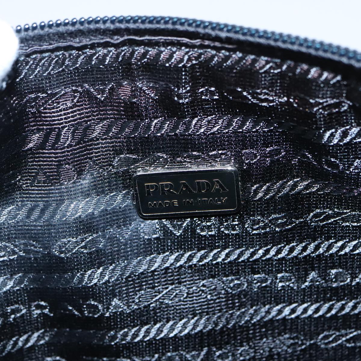 PRADA Pouch Nylon Pink Silver Auth 100970