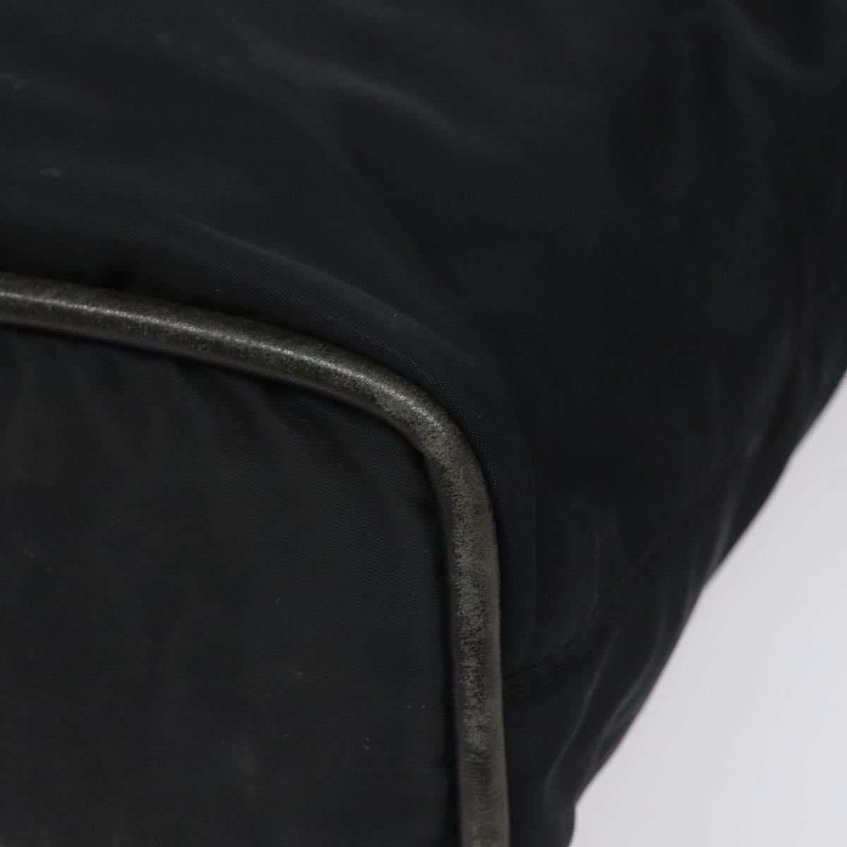 CELINE Shoulder Bag Nylon Black Auth 101065