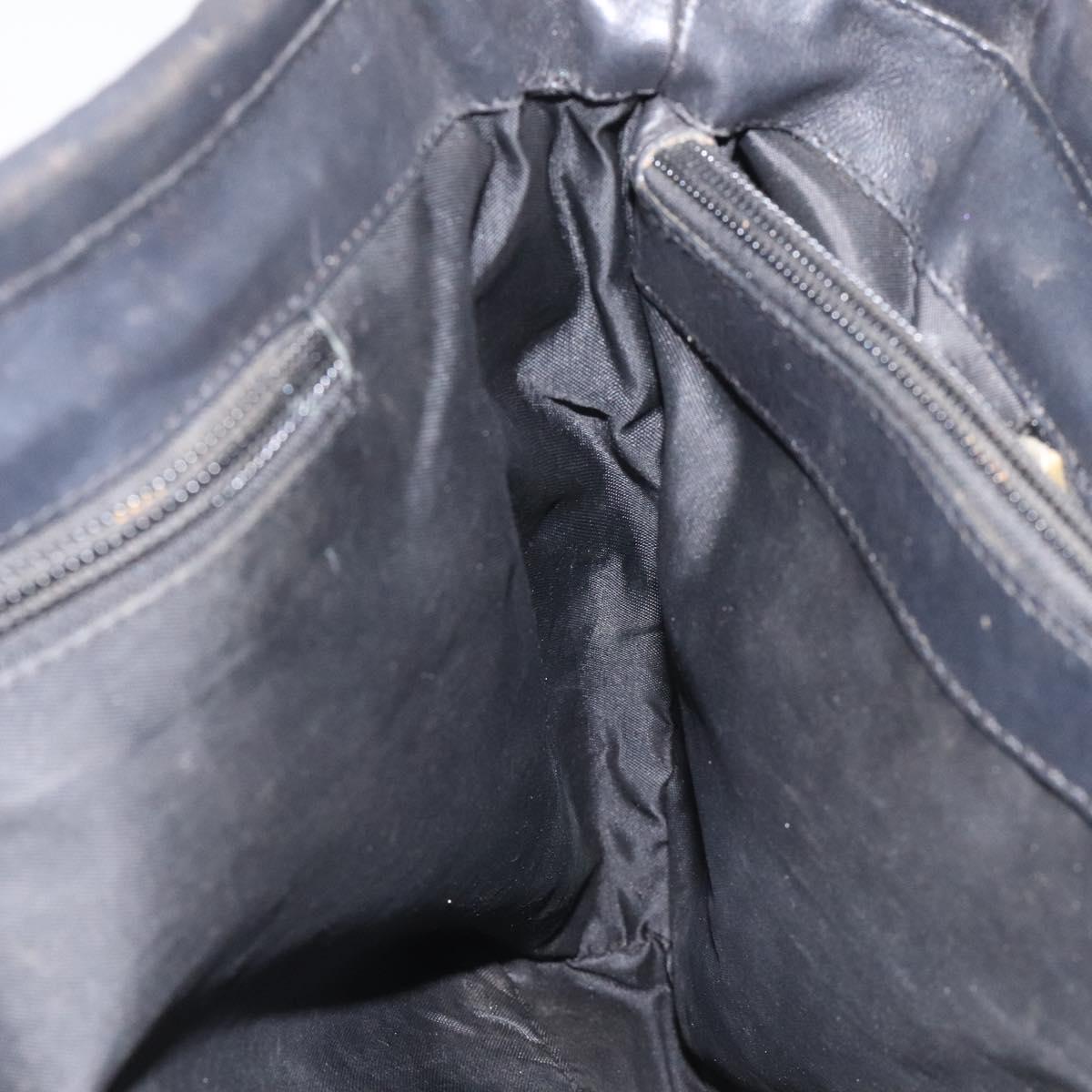 CELINE Shoulder Bag Nylon Black Auth 101065