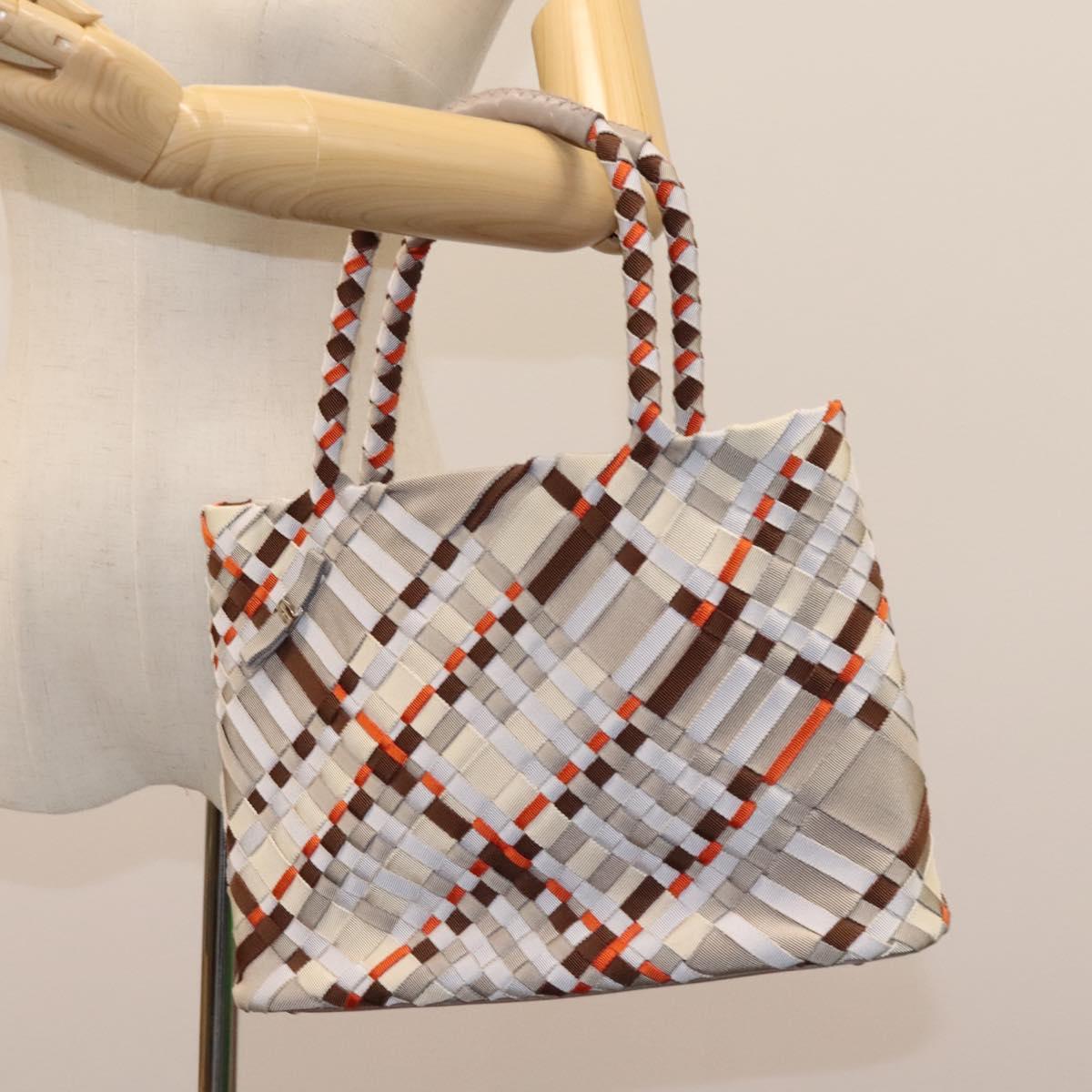 Salvatore Ferragamo Hand Bag Canvas Multicolor Auth 101075V