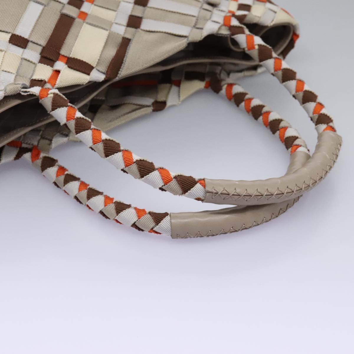 Salvatore Ferragamo Hand Bag Canvas Multicolor Auth 101075V