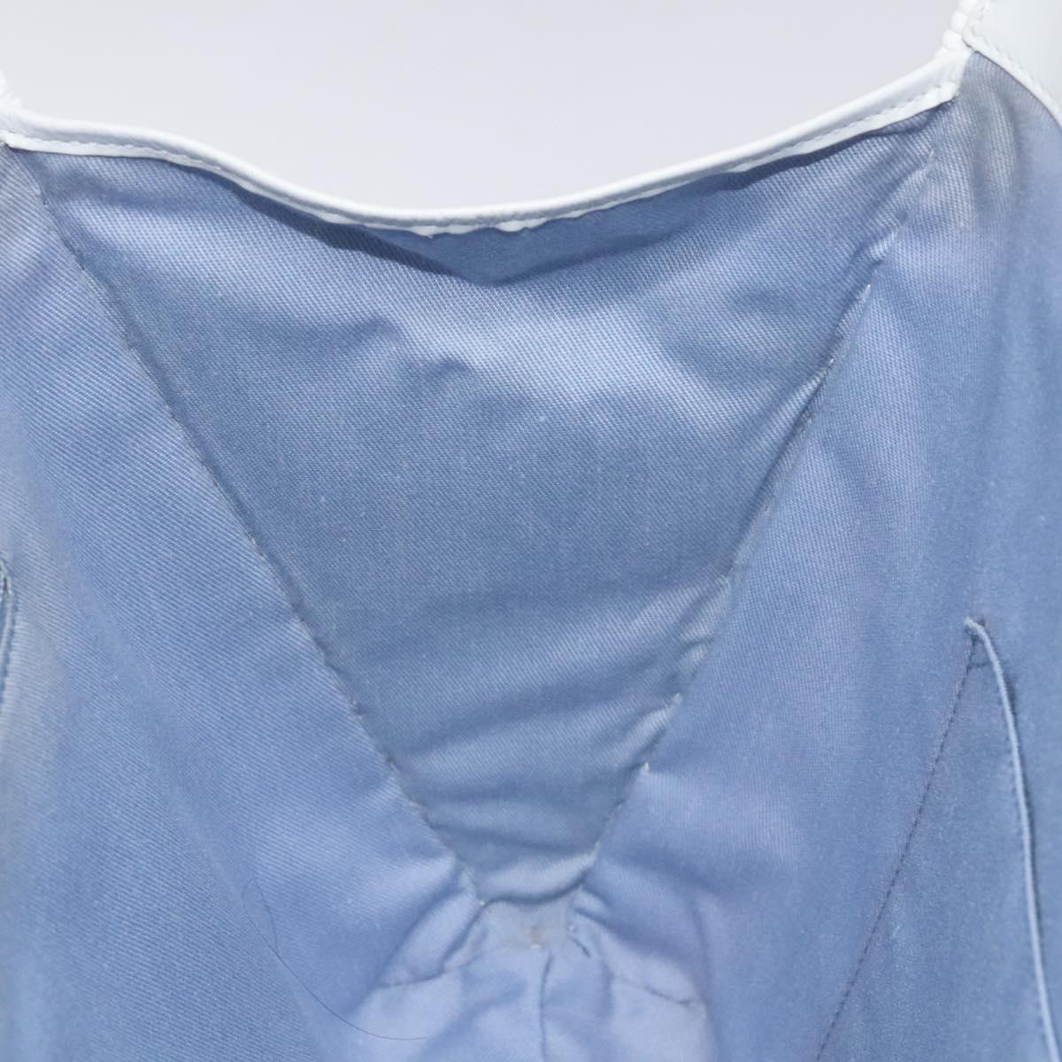 Salvatore Ferragamo Gancini Hand Bag Wicker White Auth 101078