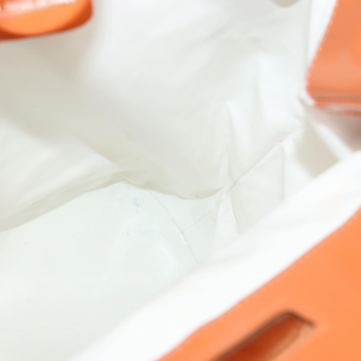 Salvatore Ferragamo Shoulder Bag Nylon Leather Orange Auth 101087