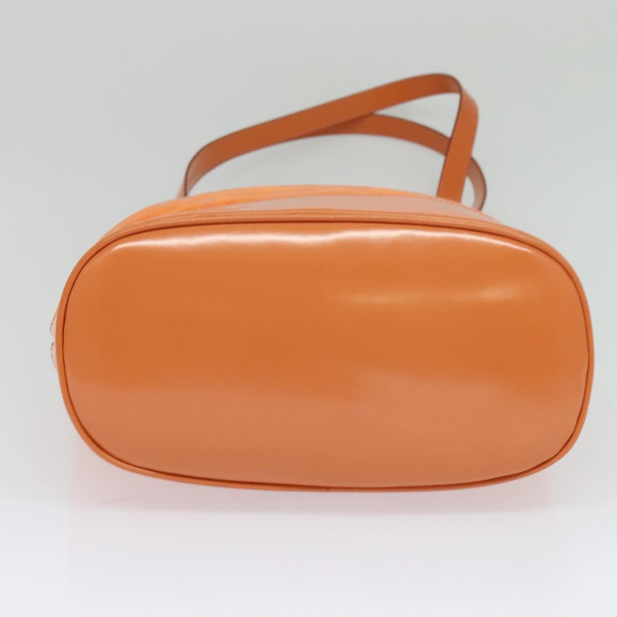 Salvatore Ferragamo Shoulder Bag Nylon Leather Orange Auth 101087