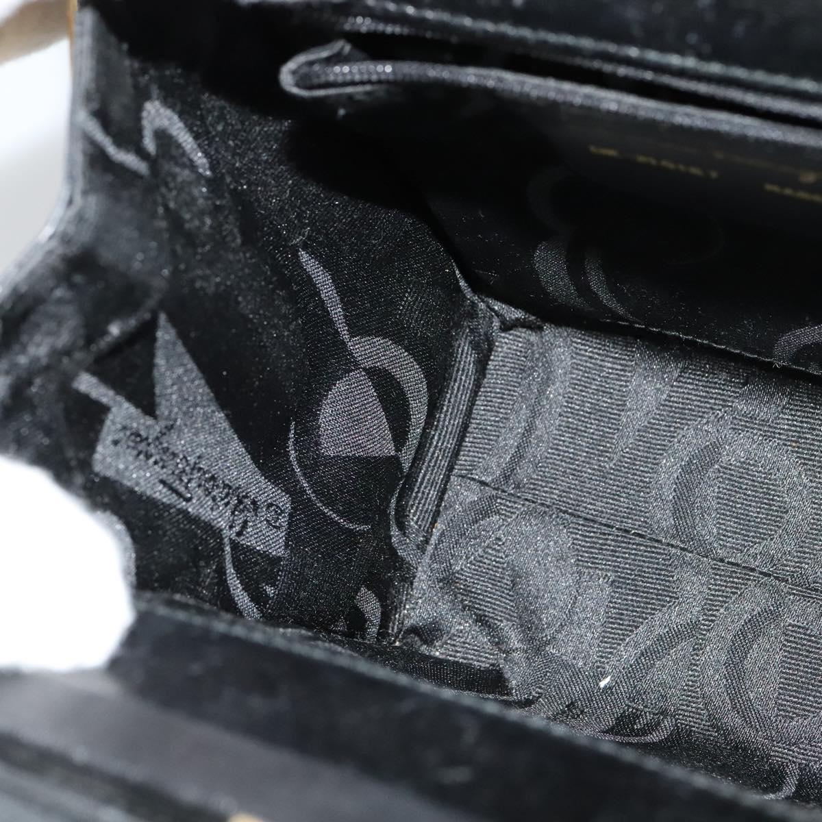 Salvatore Ferragamo Hand Bag Leather 2way Black Auth 101092