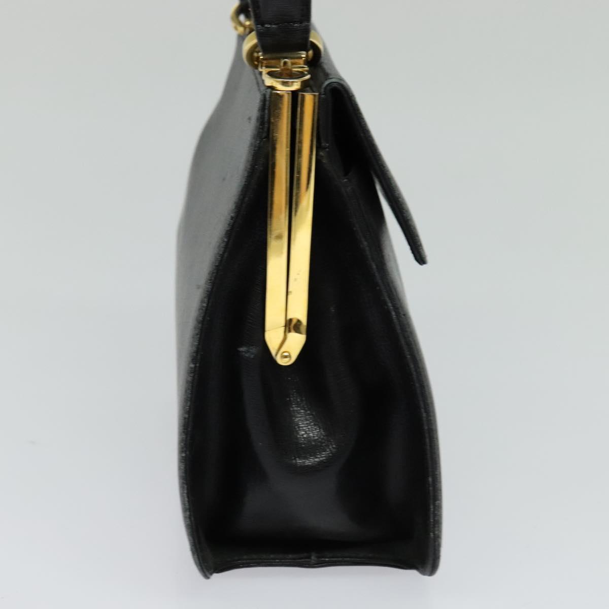 Salvatore Ferragamo Hand Bag Leather 2way Black Auth 101092