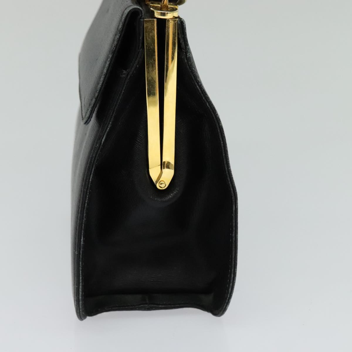 Salvatore Ferragamo Hand Bag Leather 2way Black Auth 101092