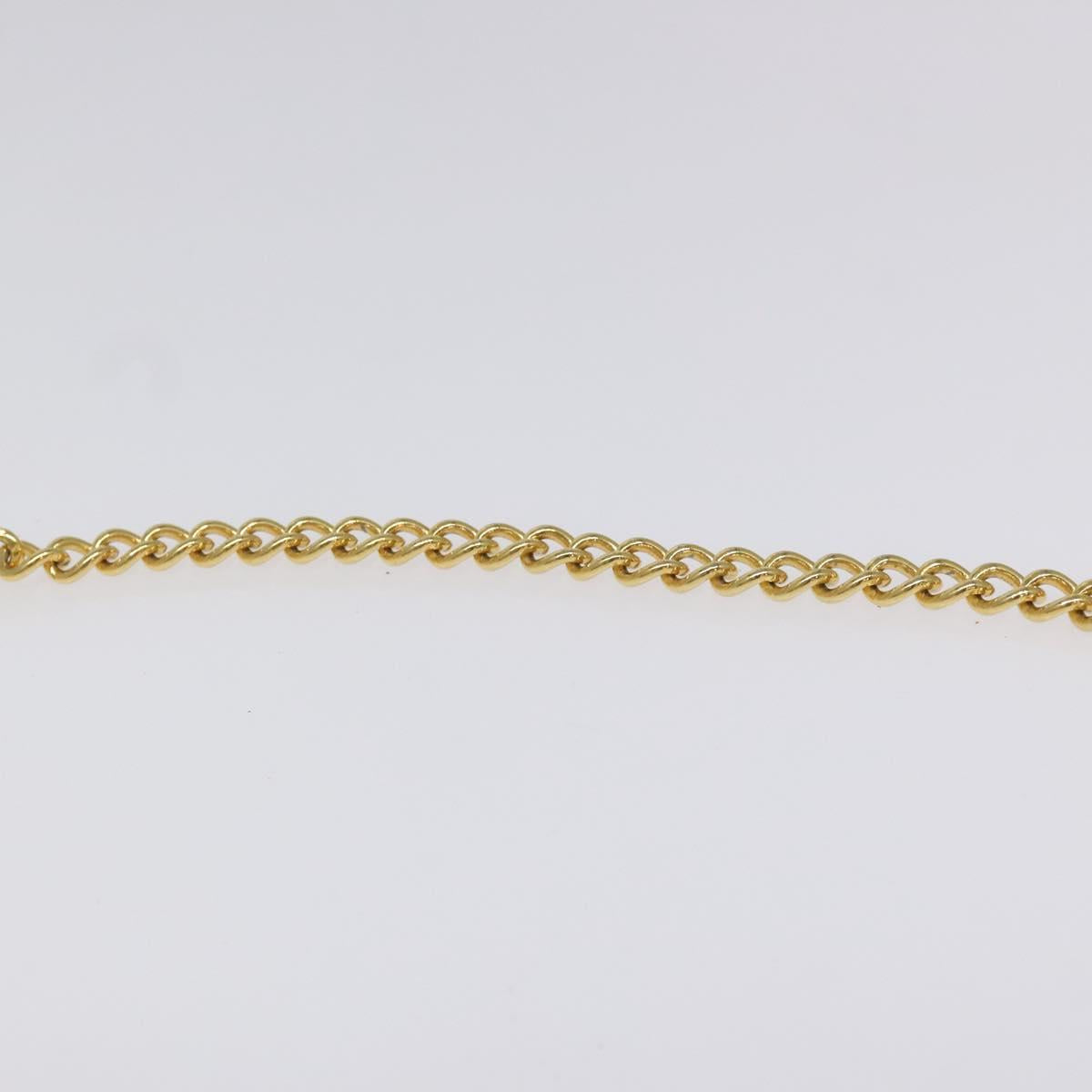 Salvatore Ferragamo Gancini Chain Shoulder Bag Leather Brown Gold Auth 101093