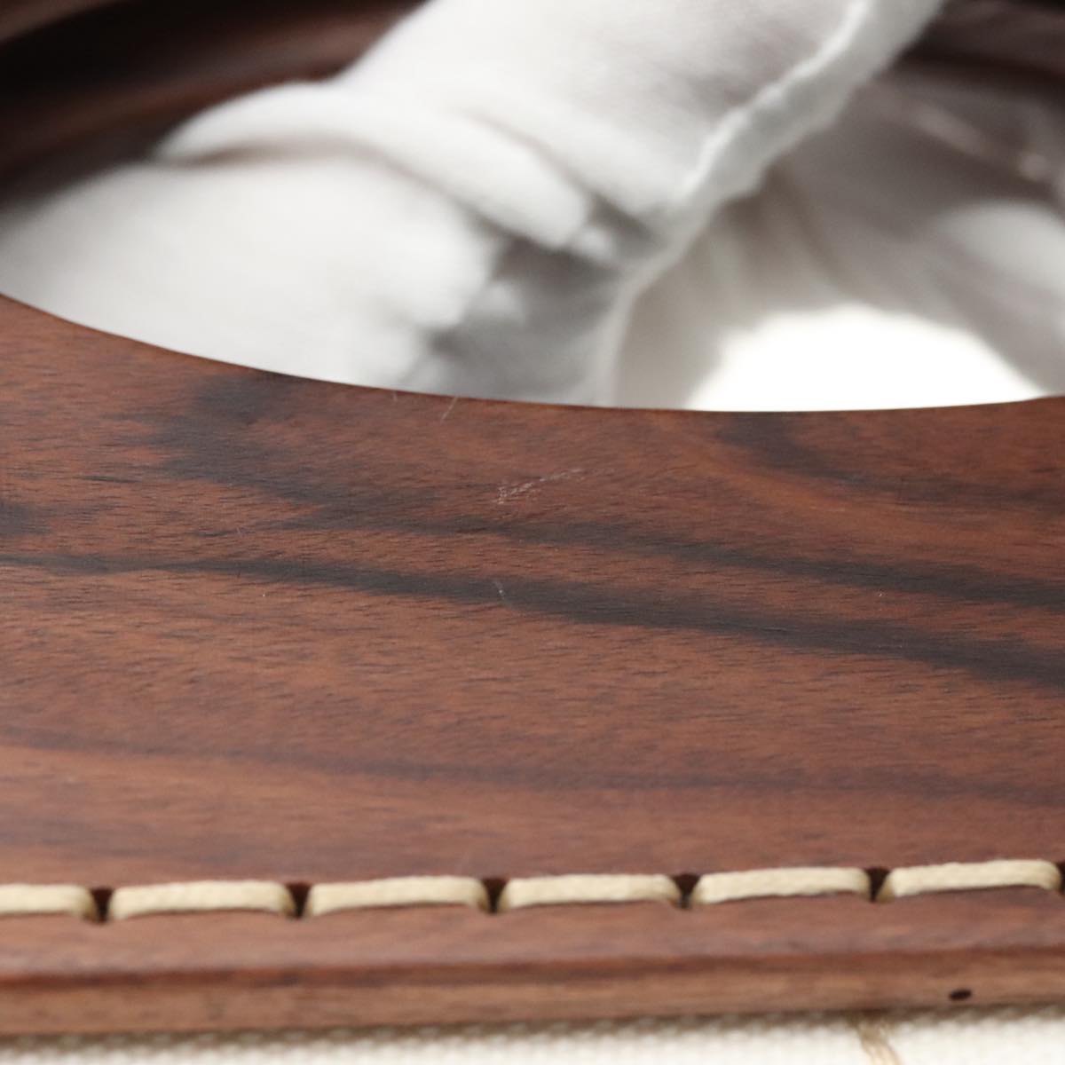 PRADA Canapalage Hand Bag Canvas White Silver 1BG350 Auth 101308SV