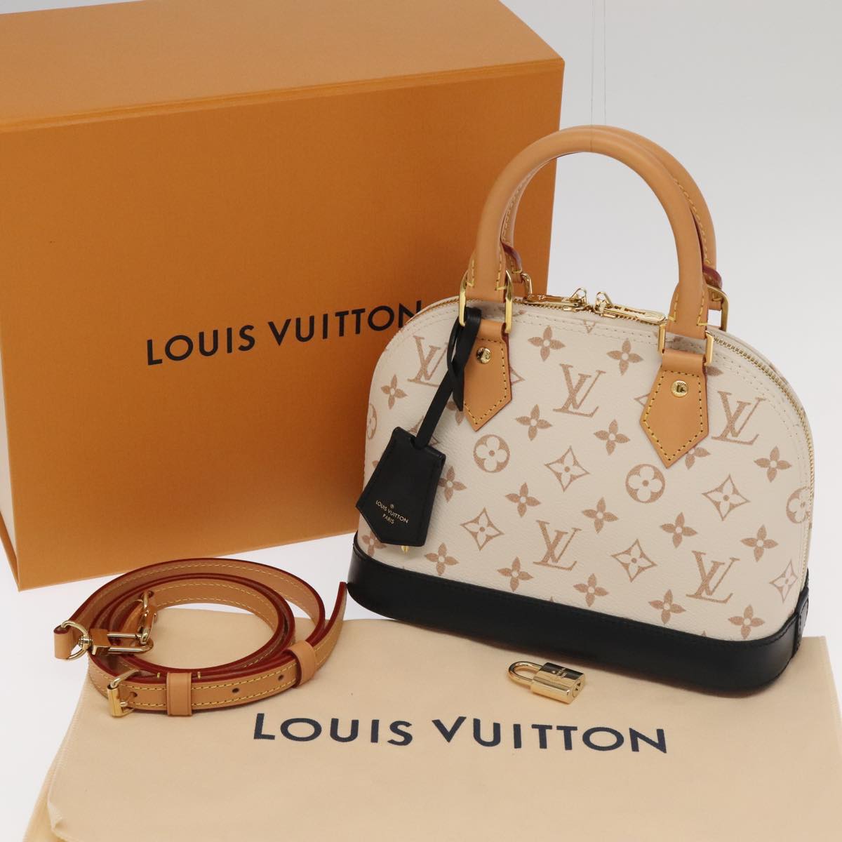 LOUIS VUITTON Monogram Dune Alma BB Hand Bag 2way M46922 LV Auth 101328S