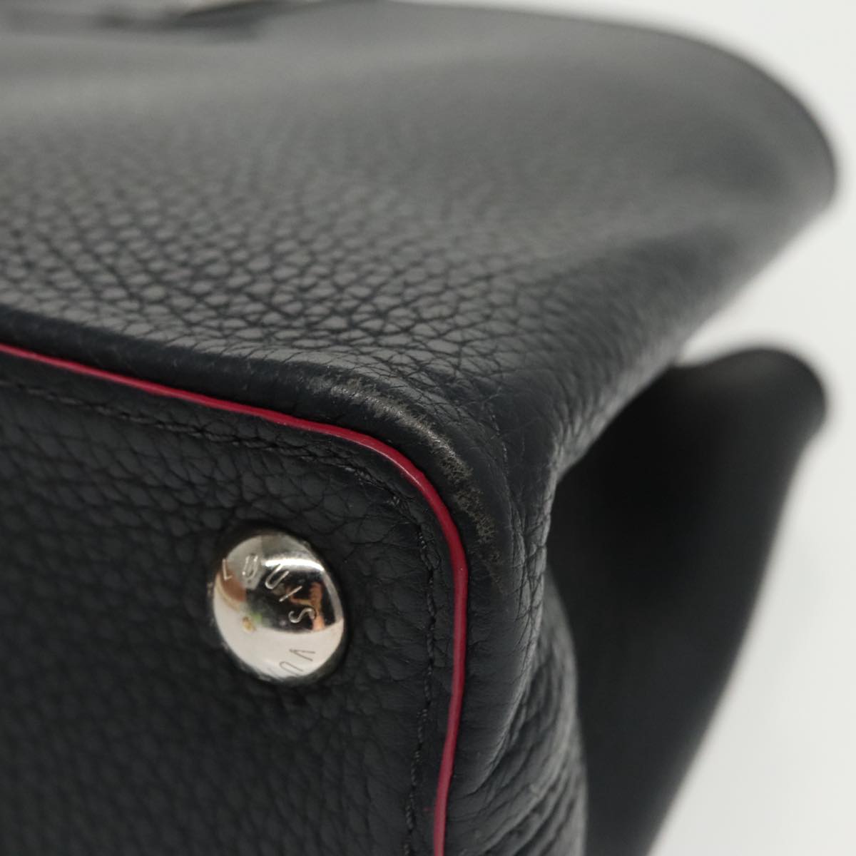 LOUIS VUITTON Parnasea Capusine BB Bag Leather 2way Black M94517 Auth 101337SAM