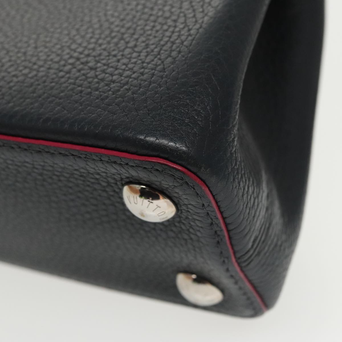 LOUIS VUITTON Parnasea Capusine BB Bag Leather 2way Black M94517 Auth 101337SAM