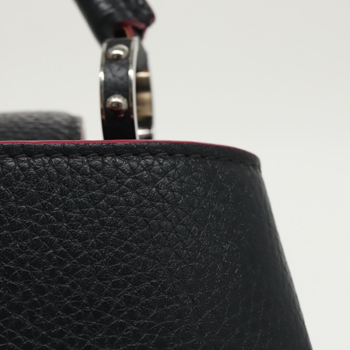 LOUIS VUITTON Parnasea Capusine BB Bag Leather 2way Black M94517 Auth 101337SAM