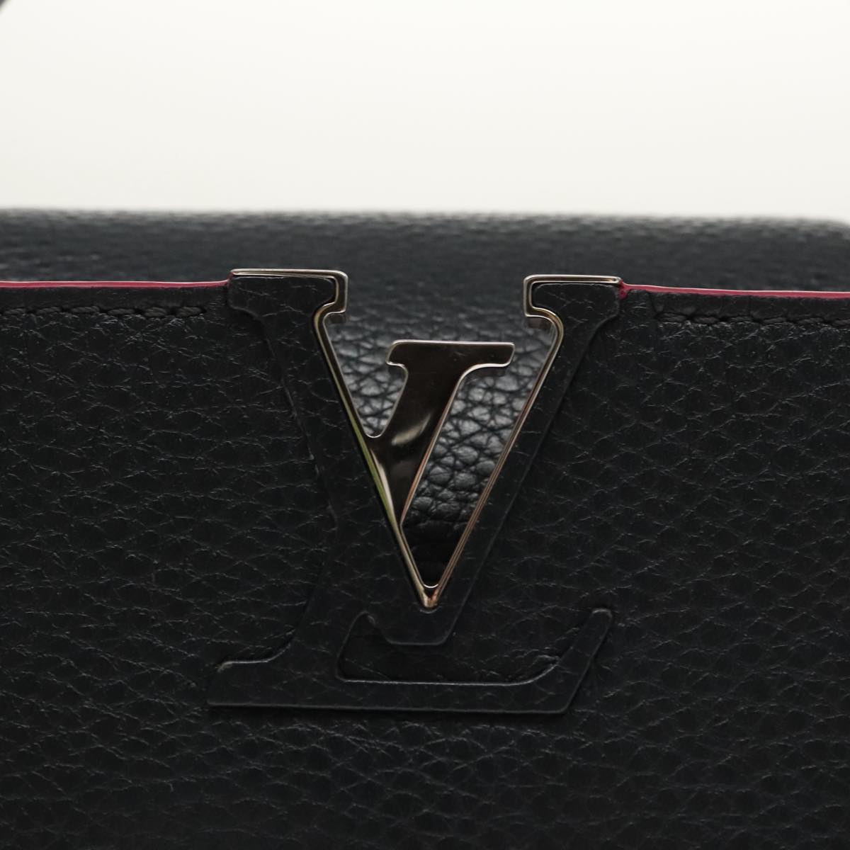 LOUIS VUITTON Parnasea Capusine BB Bag Leather 2way Black M94517 Auth 101337SAM