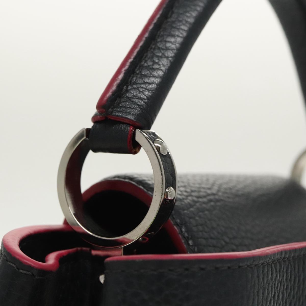 LOUIS VUITTON Parnasea Capusine BB Bag Leather 2way Black M94517 Auth 101337SAM