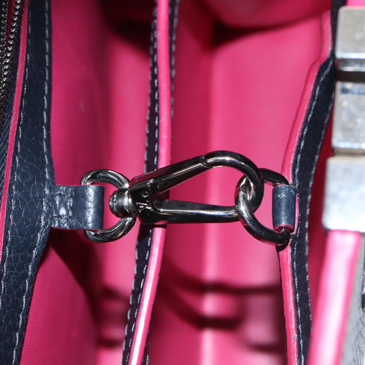 LOUIS VUITTON Parnasea Capusine BB Bag Leather 2way Black M94517 Auth 101337SAM